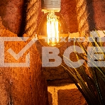 Лампа светодиодная филаментная Rexant Шарик GL45 9.5 Вт 950 Лм 2400K E14 золотистая колба, фото2