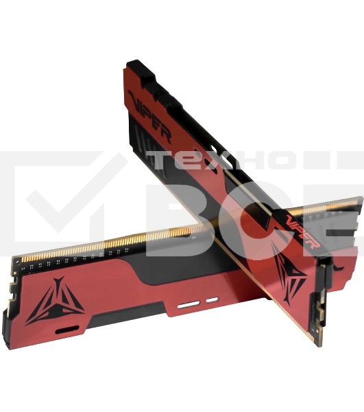 Оперативная память Patriot Viper Elite II, DDR4, 32GB (2x16 GB), 3600 MHz, CL20, радиатор, красный, чёрный