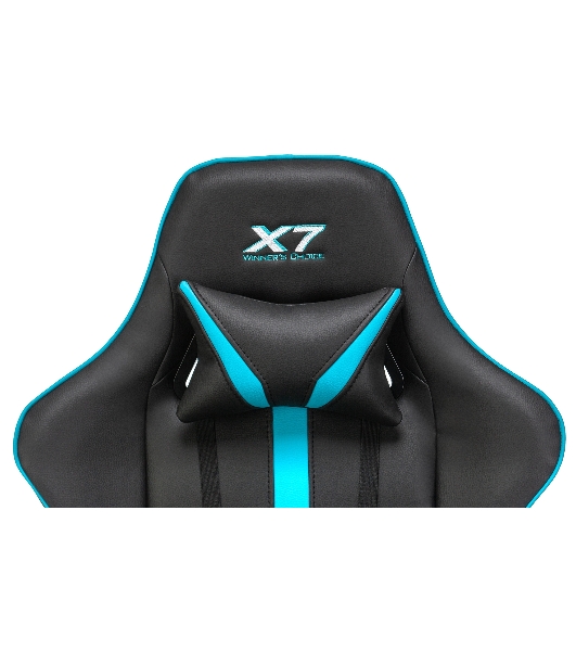Кресло игровое A4Tech X7 GG-1200 черный/голубой искусственная кожа крестовина пластик