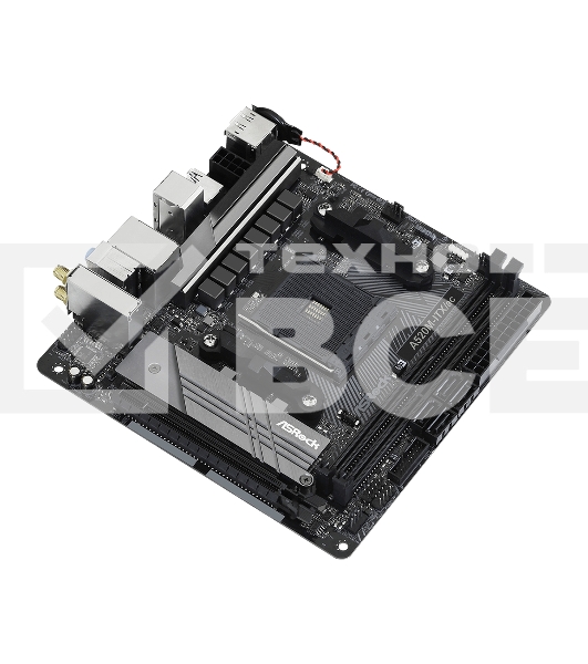 Материнская плата ASRock A520M-ITX/AC, AM4, AMD A520, 2xDDR4, 4xSATA, 1xM.2 PCIe, 1xPCIe 3.0 x16, 1xHDMI, 1xDP, 1x1Gb LAN, Wi-Fi, Bluetooth, 2xUSB-A 2.0, 3xUSB-A 3.2 Gen 1, 1xUSB-C 3.1, 3x3.5 мм, 7.1, Mini-ITX