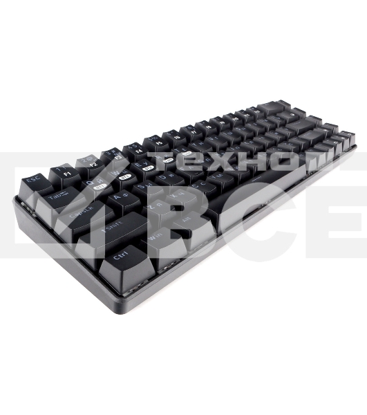Клавиатура Gembird KBW-G500L беспроводная+проводная, USB, чёрный