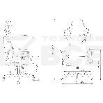 Кресло игровое Knight OUTRIDER черный/фиолетовый ромбик эко.кожа с подголов. крестовина металл, фото4