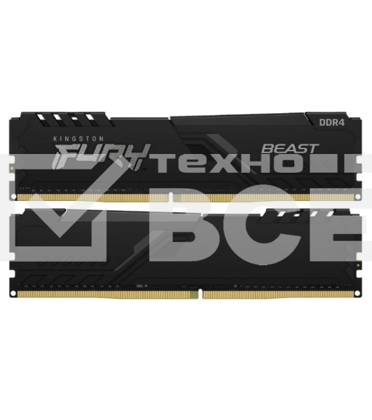 Оперативная память Kingston Fury Beast, DDR4, 64GB (2x32GB), 3200MHz, CL16, чёрный