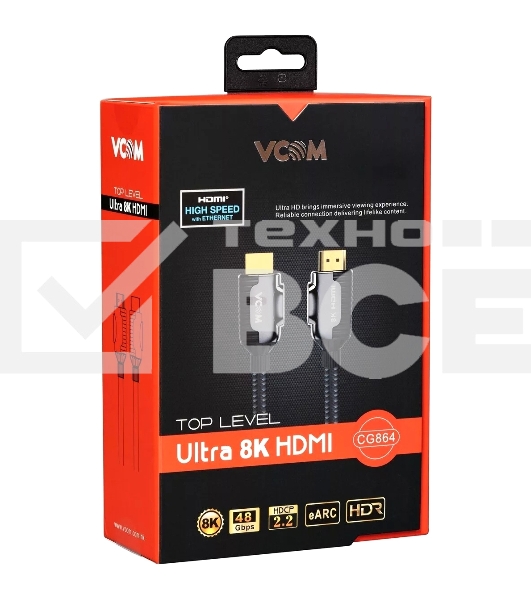 Кабель HDMI 19M/M,ver. 2.1, 8K@60 Hz 3m VCOM <CG864-3M>