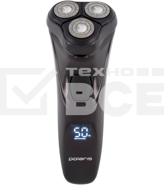 Бритва роторная Polaris WaterFlex PMR 0415R реж.эл.:3 питан.:элек.сеть/аккум. черный