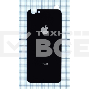 Защитное заднее стекло для iPhone 6/6S черное