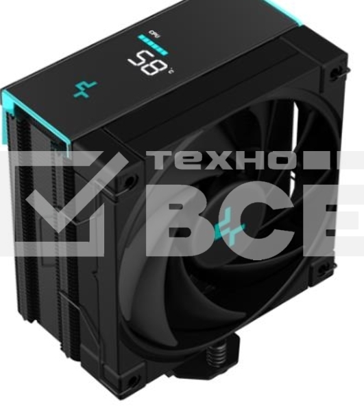 Кулер для процессора DEEPCOOL AK400 DIGITAL черный, 120 мм, алюминий/медь, 1850 об/мин, 28 дБ, 4 pin, 220 Вт, 156 мм