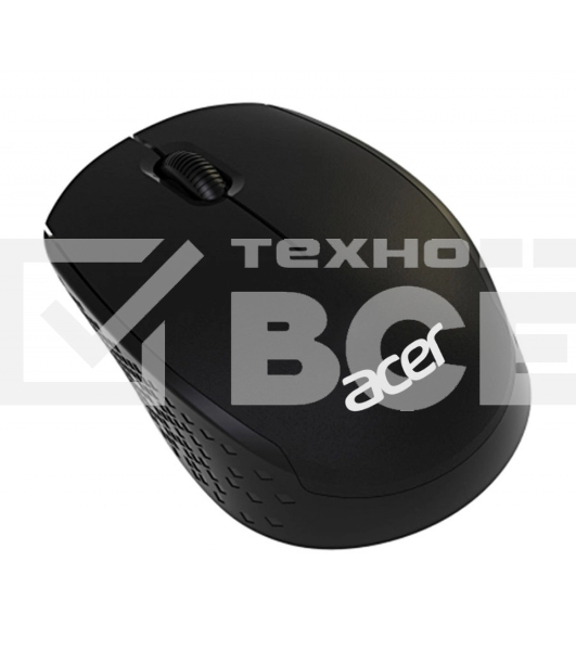 Мышь беспроводная Acer OMR020 черный, 1200 dpi, радиоканал, USB, кнопки - 3