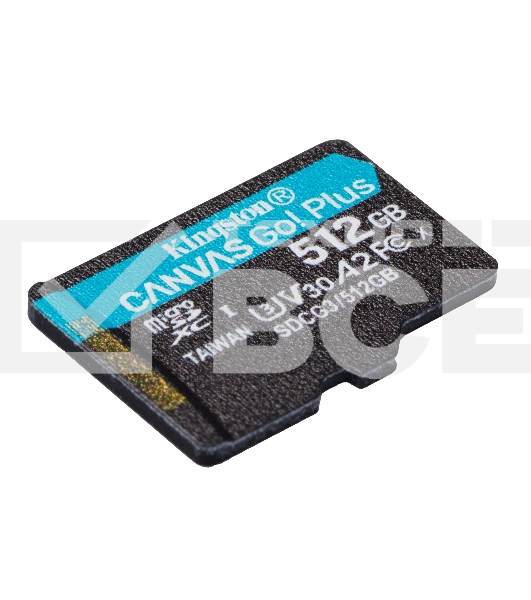 Флеш карта Kingston microSD 512GB microSDXC Class 10 UHS-I U3 V30 Canvas Go Plus 170MB/s