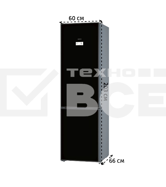 Холодильник Bosch KGN39LB30U черный двухкамерный 279/87л морозилка снизу