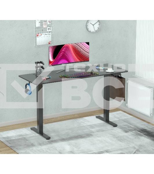 Стол для компьютера Cactus CS-EDL-BBK черный, столешница ДСП, каркас черный