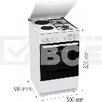 Комбинированная плита Gorenje GK5A12WG, полезный объем 68 л, очистка паром AquaClean, сводчатая форма духовки, механическое управление, электроподжиг, цвет белый, фото8
