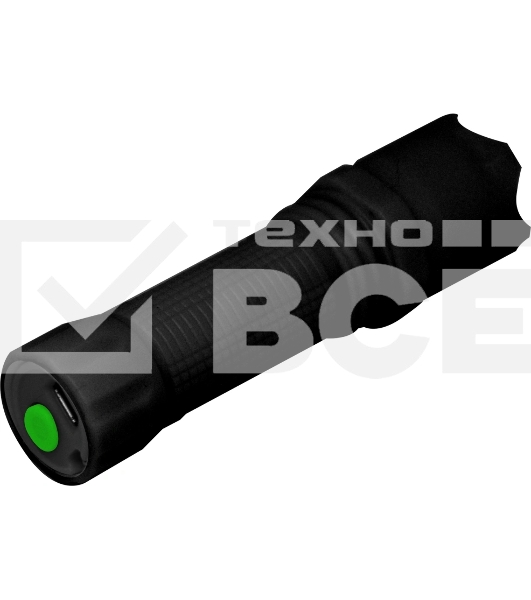 Фонарь ручной Gauss GFL207 черный 3Вт встроенный аккумулятор (GF207)