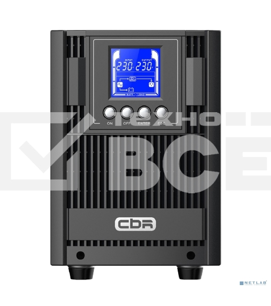 Источник бесперебойного питания CBR ESN-2KT-4F-LCHERSC Online 2000VA/2000W Tower 4 x Schuko, LCD, HID-USB, RS232, EPO, SNMP slot