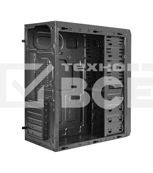 Компьютерный корпус Miditower ExeGate UN-605B Black, ATX, (без БП), 2*USB, Audio, замок блокировки кнопки питания