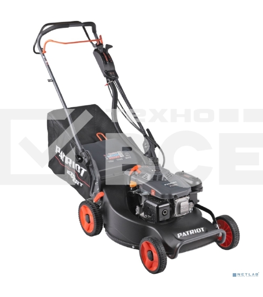 Газонокосилка бензиновая PATRIOT PT 54AS, 53 см, самоходная(3 скорости), 7,5л.с., алюминиевая дека, крданная передача на редуктор колес травосборник 75л