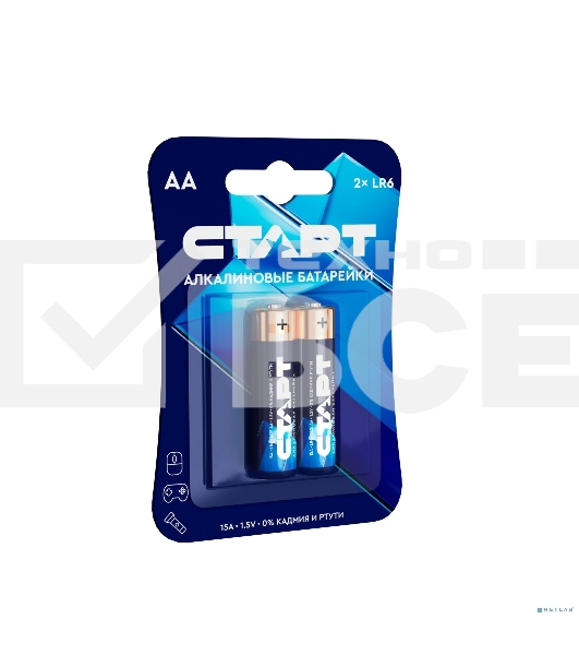 Батарейки СТАРТ LR6-BL2 BLUE 40/720, AA, 2 шт. в блистере