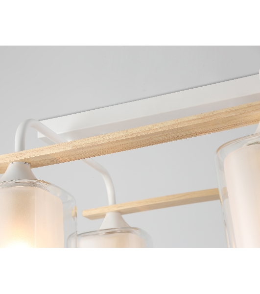 Светильник Ambrella light TR3033246/4 WH/WD белый/дерево E27/4 max 60W 340*340*245