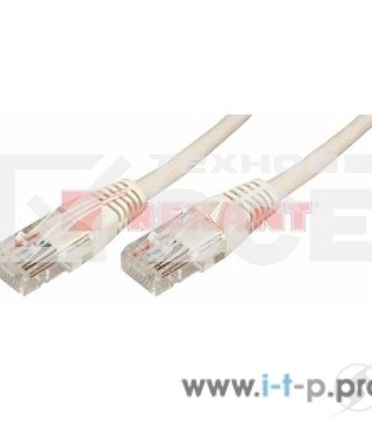Шнур коммутационный Rexant патч-корд, U/UTP RJ45-RJ45 cat.5e, PVC, серый, 0,5м