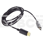 Кабель аудио-видео Buro HDMI (m)/DisplayPort (m) 1.8м. феррит.кольца Позолоченные контакты черный (BHP RET HDMI_DPP18), фото 1