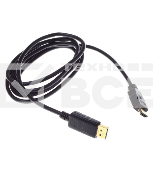 Кабель аудио-видео Buro HDMI (m)/DisplayPort (m) 1.8м. феррит.кольца Позолоченные контакты черный (BHP RET HDMI_DPP18)