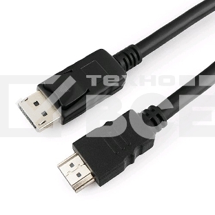 Кабель Cablexpert DisplayPort->HDMI, 7.5м, 20M/19M, черный, экран, пакет 