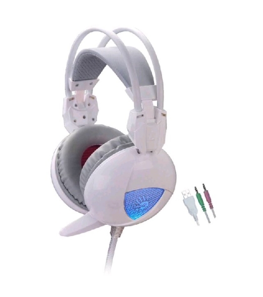 Гарнитура Bloody G310 белый, проводная, 3.5 мм, подсветка