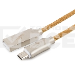 Кабель USB 2.0 Cablexpert CC-P-mUSB02Gd-1M, AM/microB, серия Platinum, длина 1м, золотой, блистер, фото4