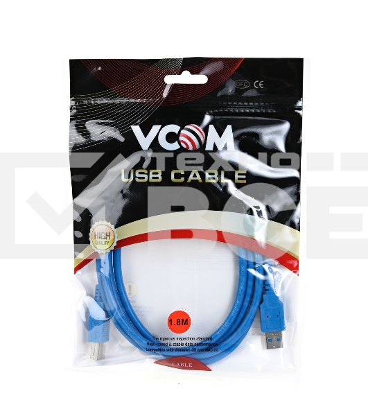 Кабель VCOM VUS7070-1.8M Кабель соединительныйUSB3.0 Am/Bm 1,8m (VUS7070-1.8M)