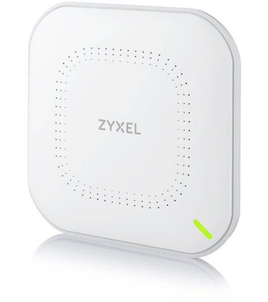 Гибридная точка доступа Zyxel NebulaFlex NWA90AX, WiFi 6, 802.11a/b/g/n/ac/ax (2,4 и 5 ГГц), MU-MIMO, антенны 2x2, до 575+1200 Мбит/с, 1xLAN GE, PoE, защита от 4G/5G, БП в комплекте