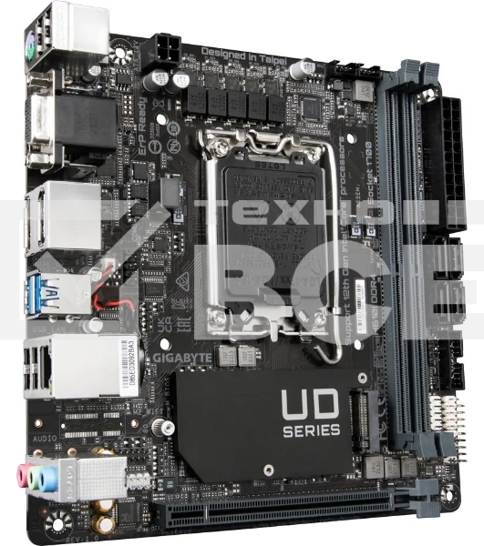 Материнская плата Gigabyte H610I DDR4, LGA 1700, Intel H610, 2xDDR4, 4xSATA, 1xM.2, 1xPCIe 4.0 x16, 1xHDMI, 1xVGA, 2xDP, 1x 1Gb LAN, 2xUSB-A 3.2 Gen 1, 4xUSB-A 2.0, 3x 3.5 мм, 7.1, Mini-ITX