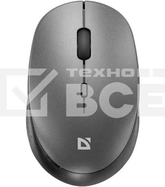 Мышь беспроводная Defender Auris MB-027 серый, 1600 dpi, радиоканал, USB, кнопки - 4