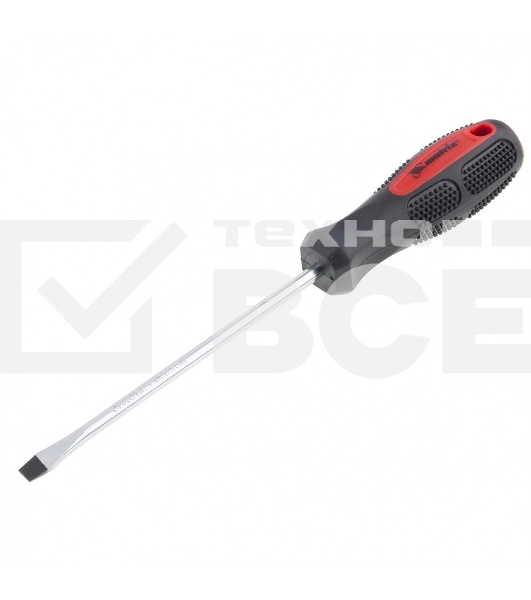 Отвертка Anti-Slip, SL6,0 х 150 мм, CrV, двухкомп. рукоятка Matrix