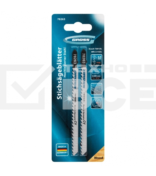 Полотна для электролобзика  по дереву, 2 шт. ( 3103L - T301DL ) Gross