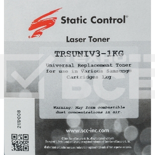 Тонер Static Control TRSUNIV3-1KG черный флакон 1000гр. для принтера Samsung ML2160/SCX3400/M2020/M2070