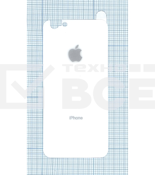 Защитное заднее стекло для iPhone 6/6S белый