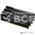 Оперативная память Kingston Fury Beast, DDR4, 32GB (4x8GB), 3600MHz, CL17, с радиаторами, черный, фото5