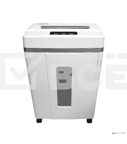 Шредер Office Kit S200TSCD 0,8x2 белый (секр.P-7) фрагменты 6лист. 25лтр. скобы пл.карты CD