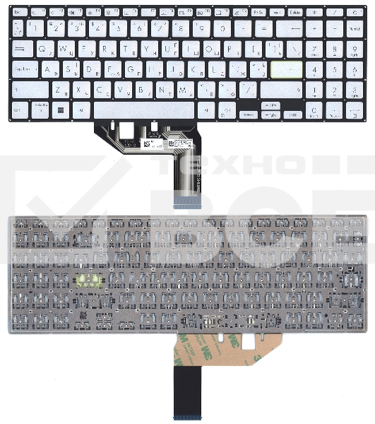 Клавиатура для ноутбука Asus VivoBook X513E серебристая