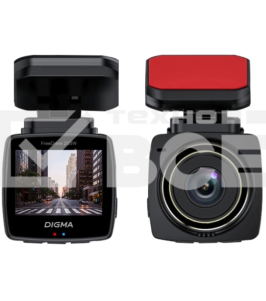 Видеорегистратор Digma FreeDrive 203W черный 2Mpix 1080x1920 1080p 120гр. MSTAR 8336