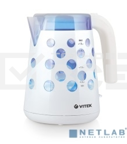 Чайник Vitek VT-7048 W Мощность: 2200 Вт. Объем: 1,7 л. Материал корпуса: термостойкий пластик. Тип нагревательного элемента: скрытый. Блокировка включения без воды. Индикация включения. Индикатор уровня воды. Фильтр. Подсветка. Контроллер Strix. Декорати