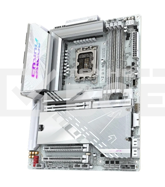 Материнская плата Gigabyte Z890 AORUS PRO ICE, LGA 1851, Intel Z890, 4xDDR5, 4xSATA, 5xM.2, 1xPCIe 5.0 x16, 1xPCIe 4.0 x4, 1xPCIe 4.0 x1, 2xUSB-C (Thunderbolt 4), 1x 5Gb LAN, 4xUSB-A 3.2 Gen 1, 2xUSB-A 3.2 Gen 2, 4xUSB-A 2.0, 2x3.5 мм, 7.1, ATX