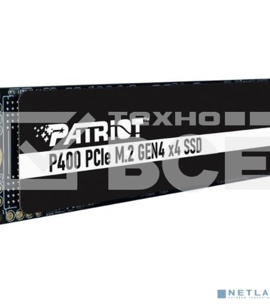 Накопитель SSD Patriot P400, 1Tb, PCIe 4.0 x4, M.2 2280, NVMe, R/W 5000/4800, с радиатором