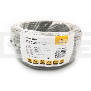 Кабель Cablexpert UPC-5051E-SOL/25, UTP indoor 4x2x0.51, CCA, кат.5е,  однож., 25м, серый
