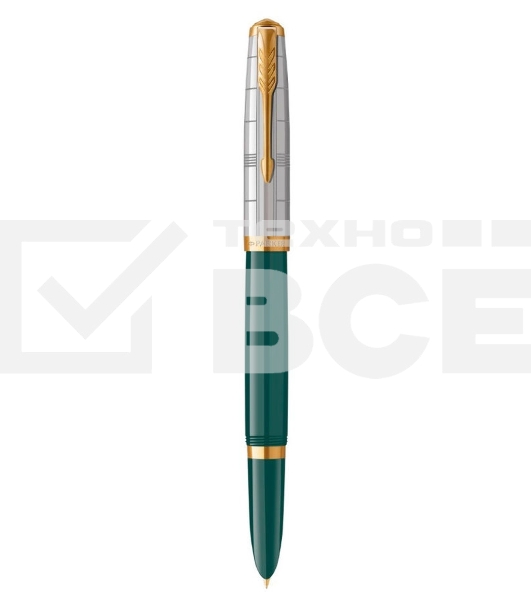 Ручка перьевая Parker 51 Premium (CW2169074) Forest Green GT F сталь нержавеющая подар.кор.