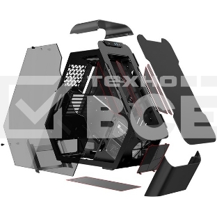 Компьютерный корпус JONSBO TR03-G Black без БП, боковая панель из закаленного стекла, mini-ITX, micro-ATX, ATX, черный