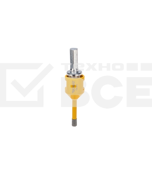 Коронка алмазная профессиональная по керамограниту и железобетону Kranz М14, вакуумное спекание, 6 мм, для УШМ