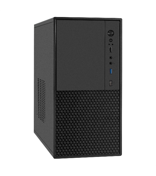 Компьютерный корпус Minitower ExeGate BAA-308MUC (mATX, без БП, 1хUSB+1хUSB 3.0+1хTypeC, HD Audio, черный)