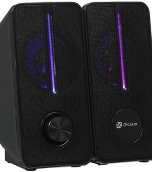 Акустическая система Оклик OK-120U 2.0 черный 6Вт