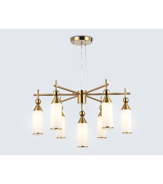 Люстра Ambrella light LH55278/7 BS/FR латунь/белый матовый E14*7 max 40W D640*1390